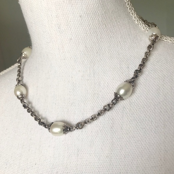 Scott Kay Sterling Silver Cultured Pearl Necklace - Picture 8 of 13